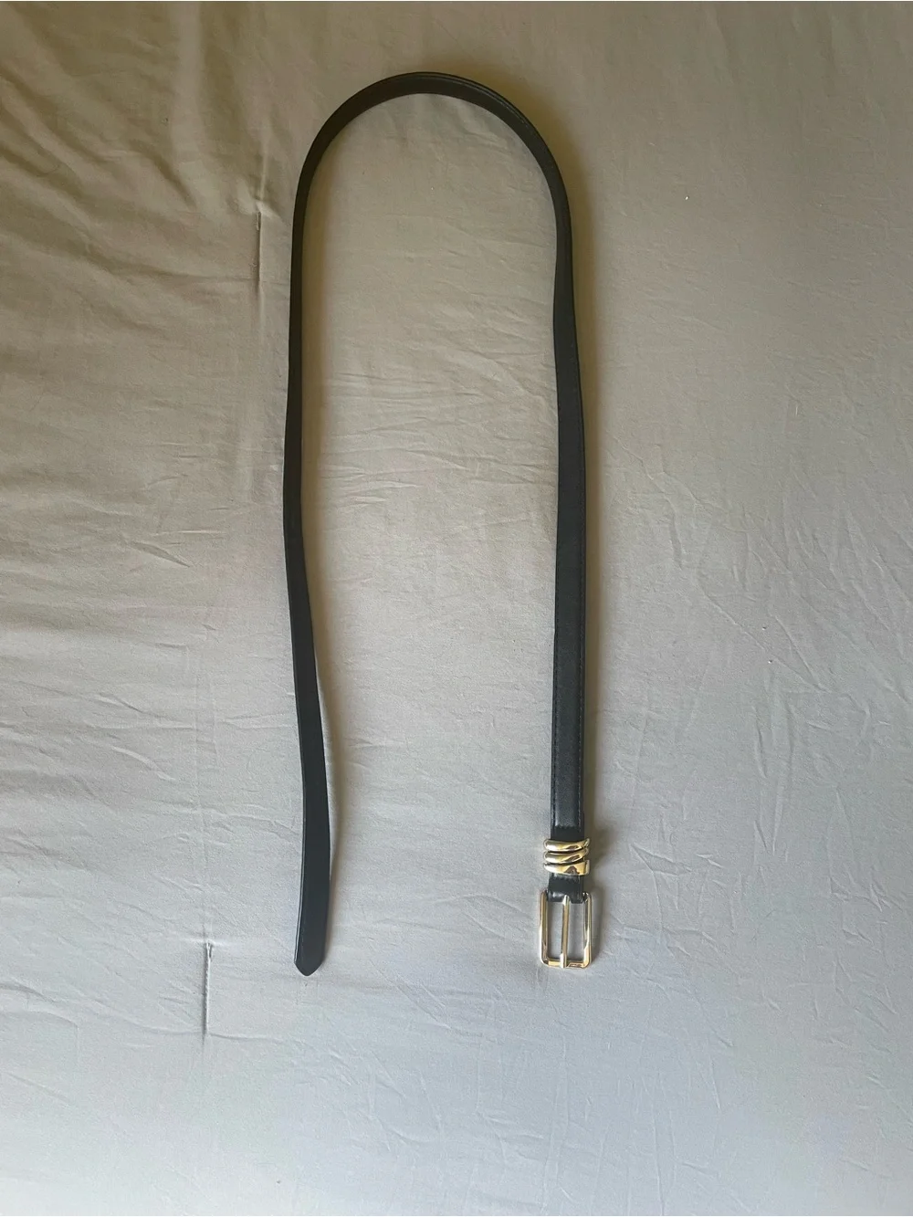 Cute Simple Black Leather Belt